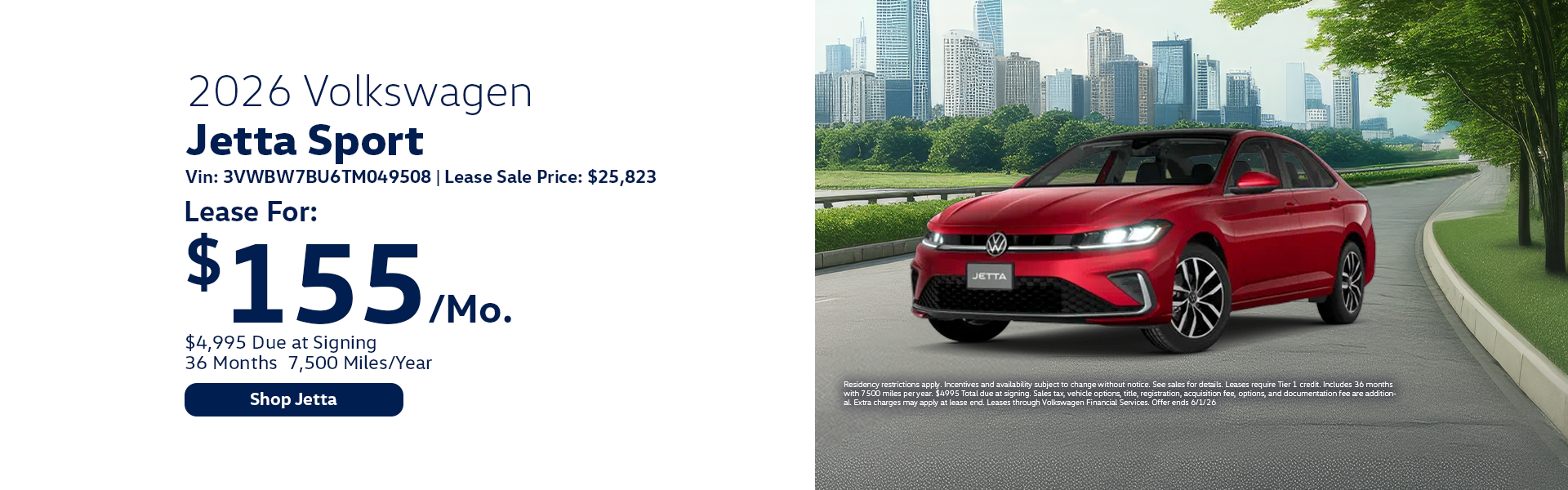 Volkswagen Jetta Special Offer in Hanover, MA