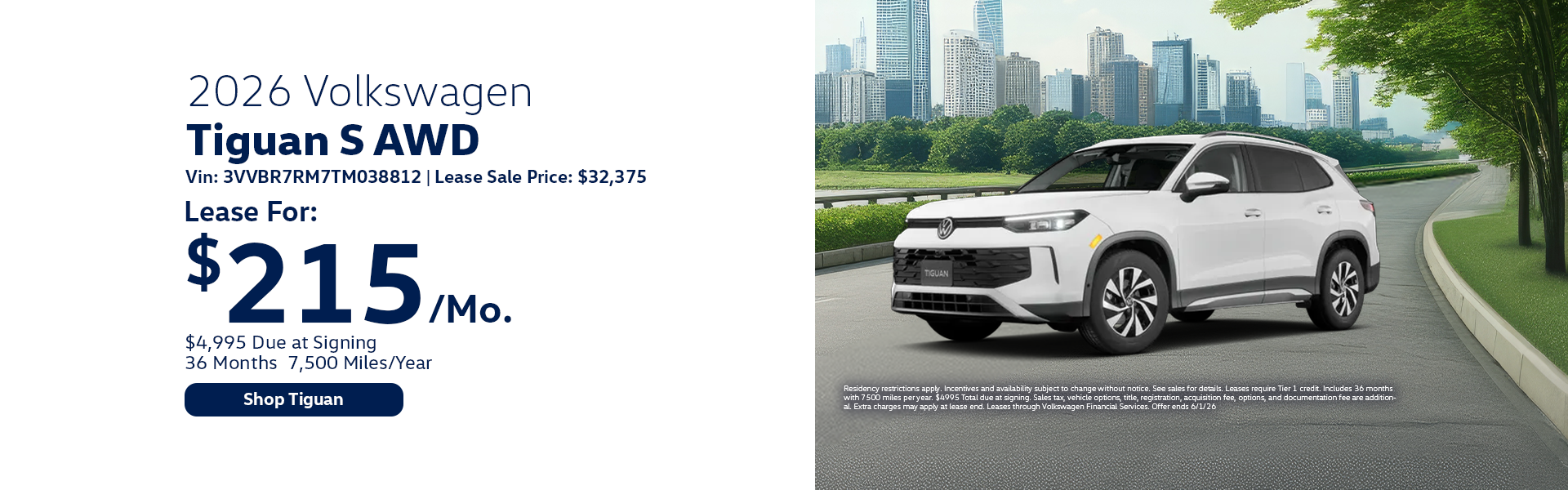 VW Tiguan Special Offer Hanover, MA