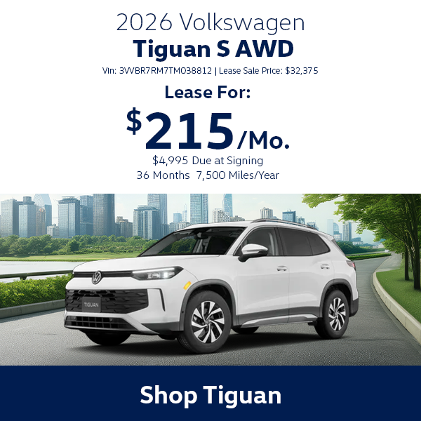 VW Tiguan Special Offer Hanover, MA