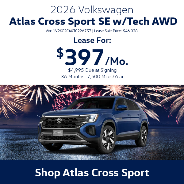 VW Atlas Cross Sport Special offer in Hanover, MA