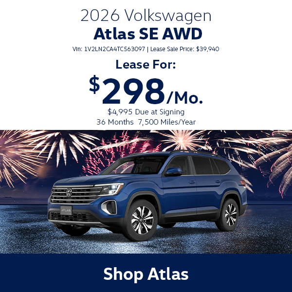 VW Atlas Special Offer Hanover, MA