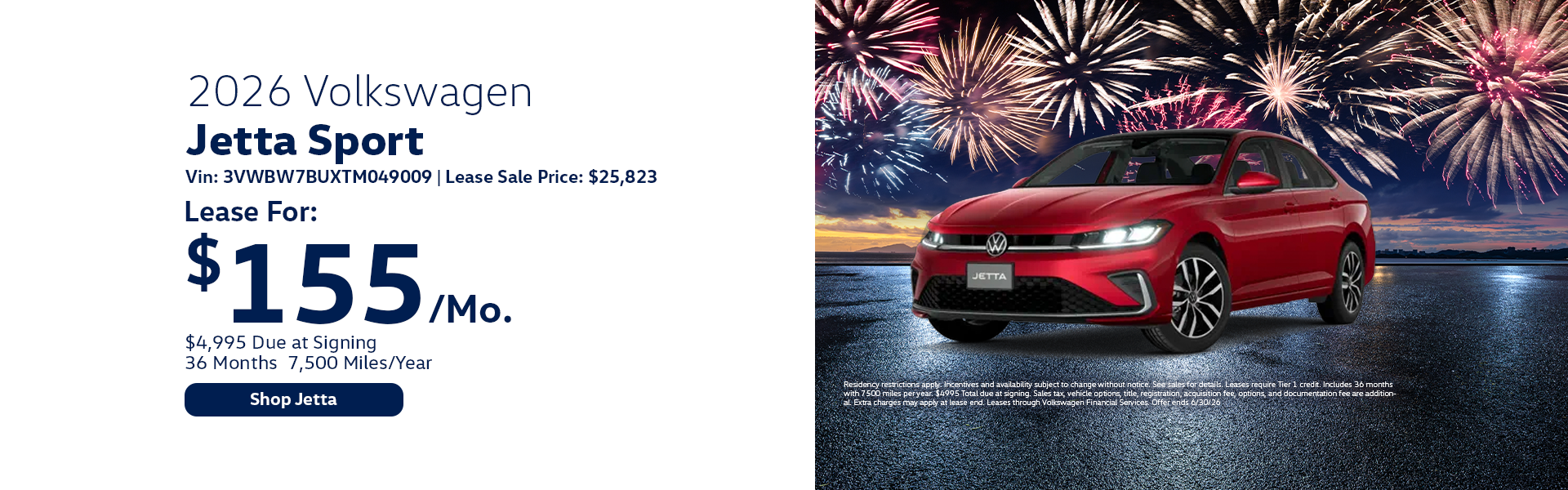 Volkswagen Jetta Special Offer in Hanover, MA