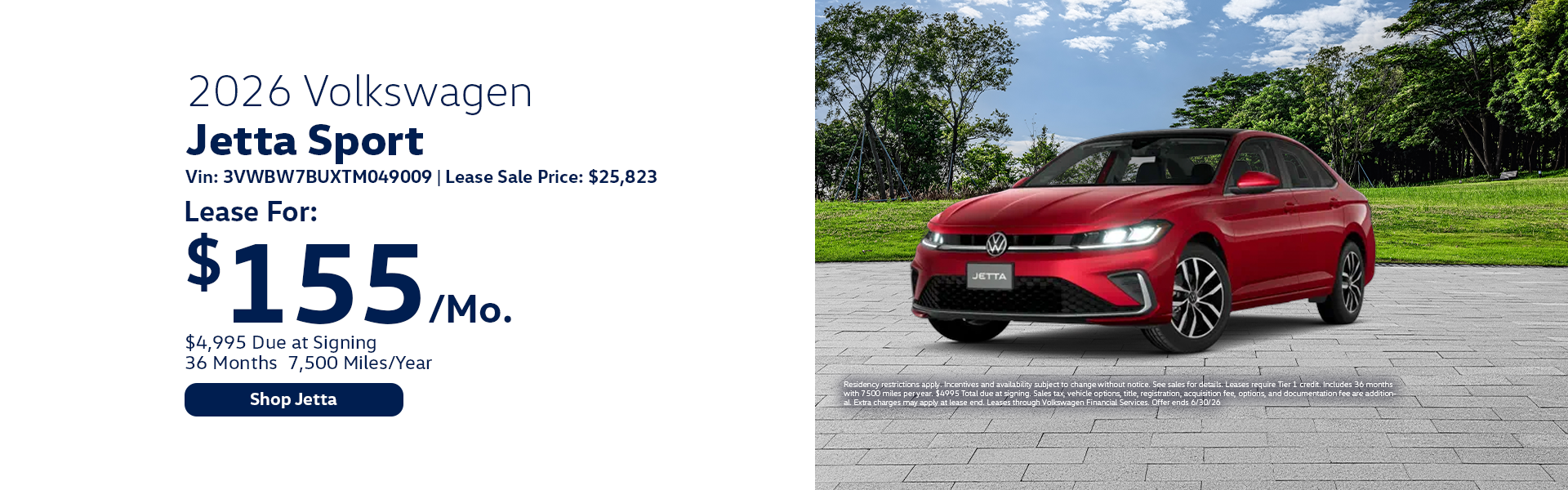 Volkswagen Jetta Special Offer in Hanover, MA