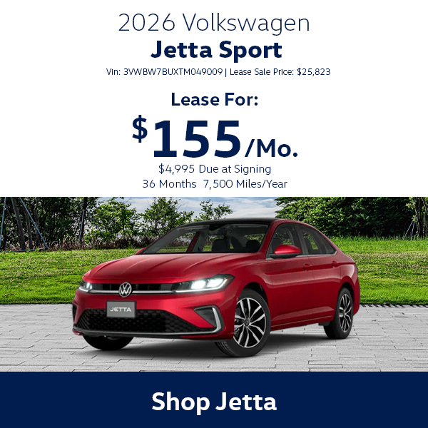 Volkswagen Jetta Special Offer in Hanover, MA