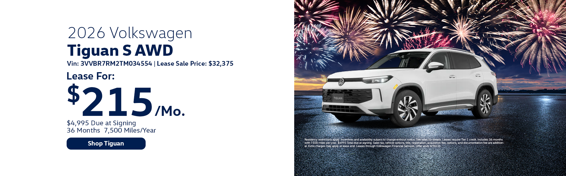 VW Tiguan Special Offer Hanover, MA
