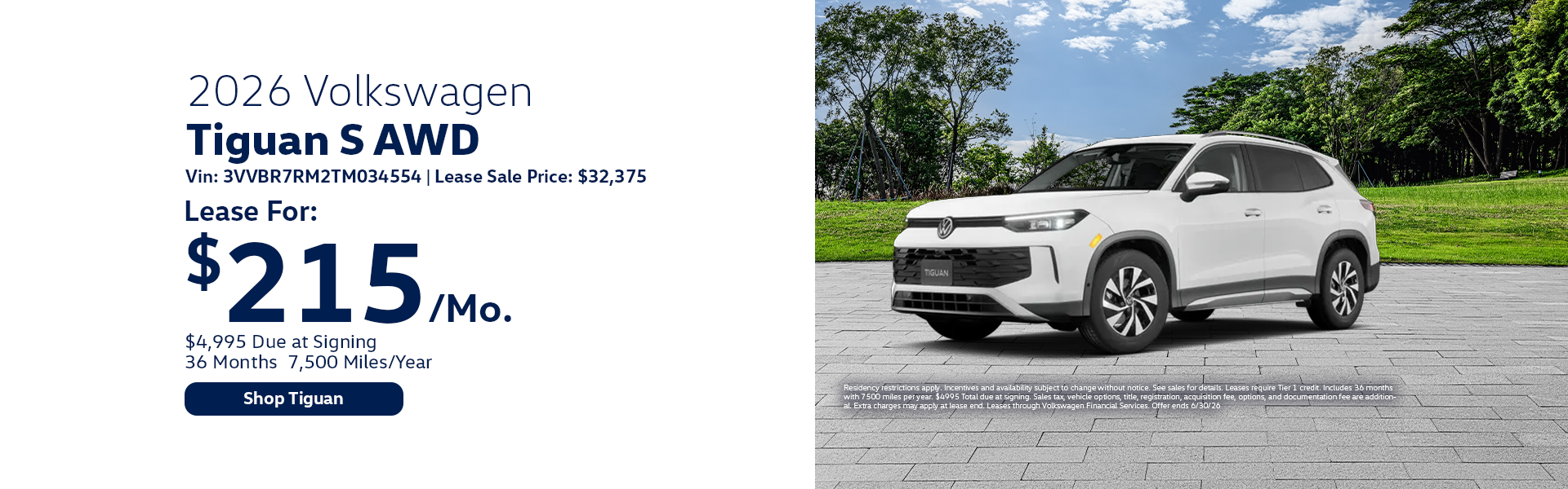 VW Tiguan Special Offer Hanover, MA