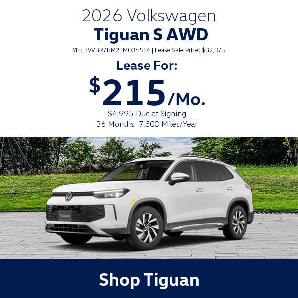 VW Tiguan Special Offer Hanover, MA