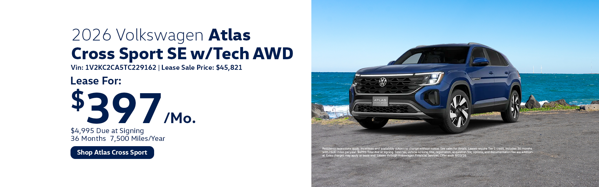 VW Atlas Cross Sport Special Offer Hanover, MA