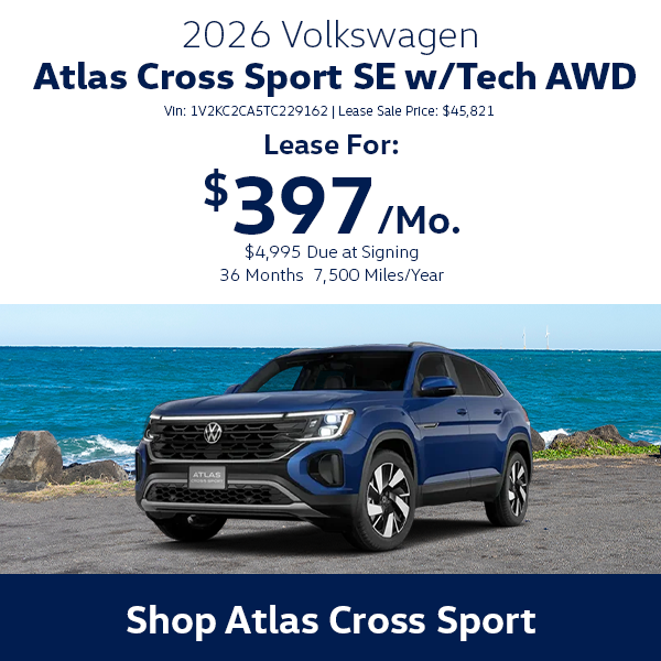 VW Atlas Cross Sport Special offer in Hanover, MA