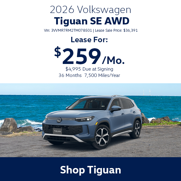 VW Tiguan Special Offer Hanover, MA