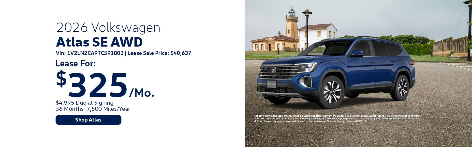 VW Atlas Special Offer Hanover, MA