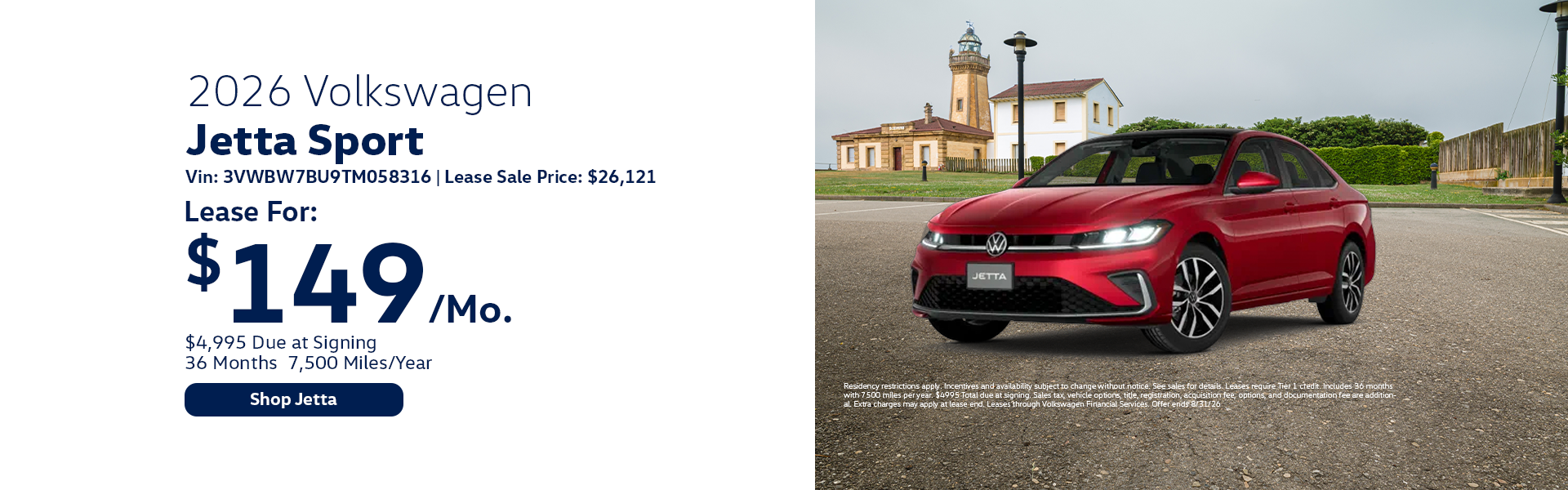 Volkswagen Jetta Special Offer in Hanover, MA