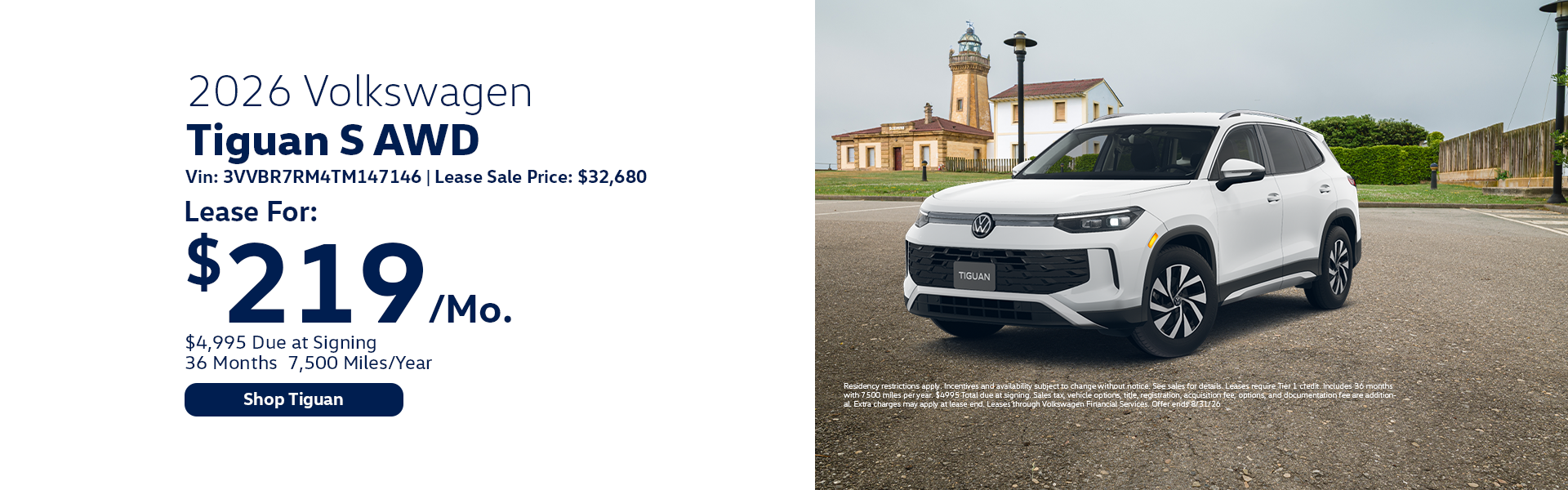 VW Tiguan Special Offer Hanover, MA