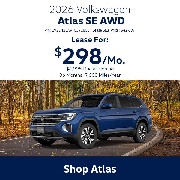 VW Atlas Special Offer Hanover, MA