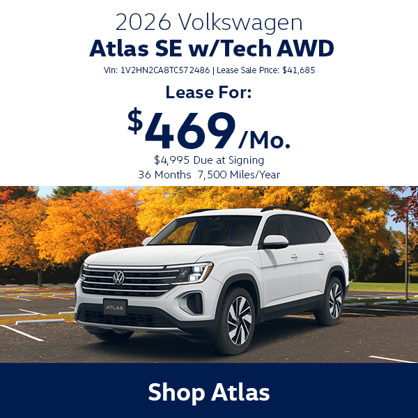 VW Atlas Special Offer Hanover, MA
