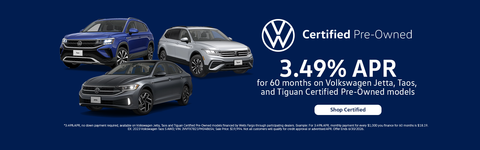 Volkswagen Certified Pre-Owned Special Offers in Hanover, MA