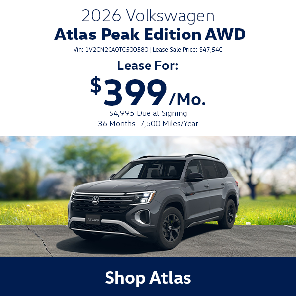 VW Atlas Special Offer Hanover, MA